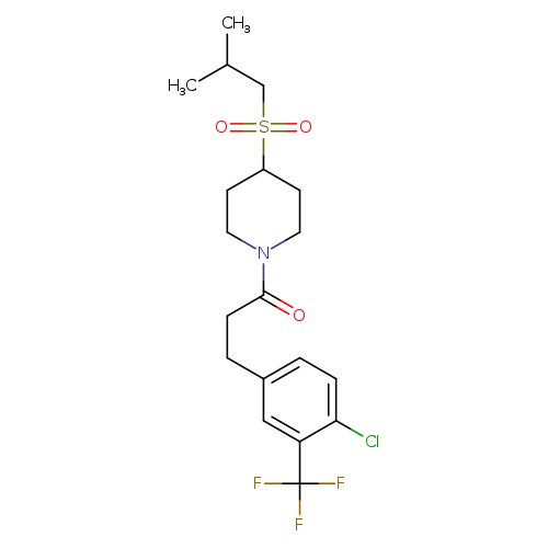 3-[4-chloro-3-(trifluoromethyl)phenyl]-1-[4-(2-methylpropanesulfonyl)piperidin-1-yl]propan-1-one