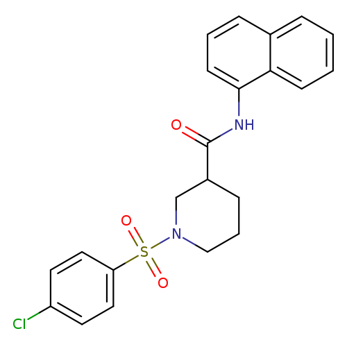 1-(4-chlorobenzenesulfonyl)-N-(naphthalen-1-yl)piperidine-3-carboxamide
