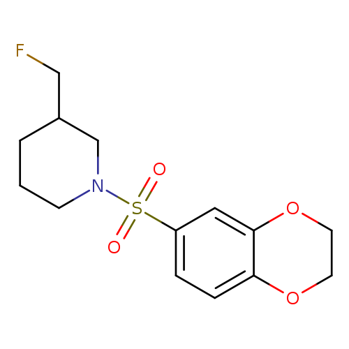 1-(2,3-dihydro-1,4-benzodioxine-6-sulfonyl)-3-(fluoromethyl)piperidine