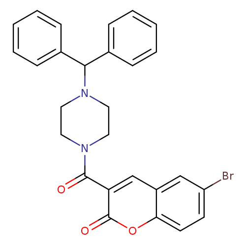 6-bromo-3-[4-(diphenylmethyl)piperazine-1-carbonyl]-2H-chromen-2-one