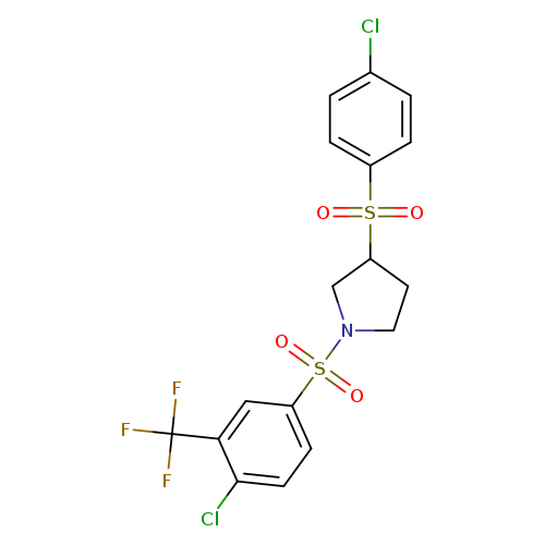 1-[4-chloro-3-(trifluoromethyl)benzenesulfonyl]-3-(4-chlorobenzenesulfonyl)pyrrolidine