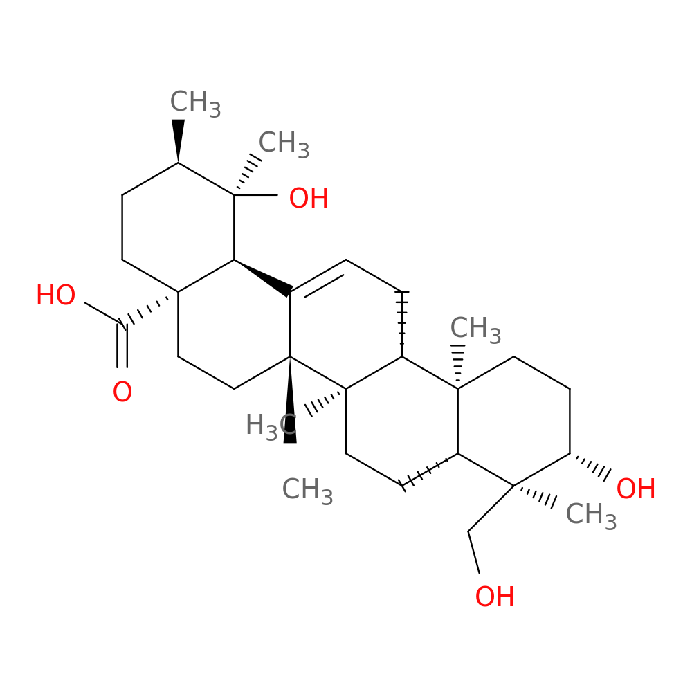 (1R,2R,4aS,6aS,6bR,8aR,9R,10S,12aR,12bR,14bS)-1,10-Dihydroxy-9-(hydroxymethyl)-1,2,6a,6b,9,12a-hexamethyl-1,3,4,5,6,6a,6b,7,8,8a,9,10,11,12,12a,12b,13,14b-octadecahydropicene-4a(2H)-carboxylic acid