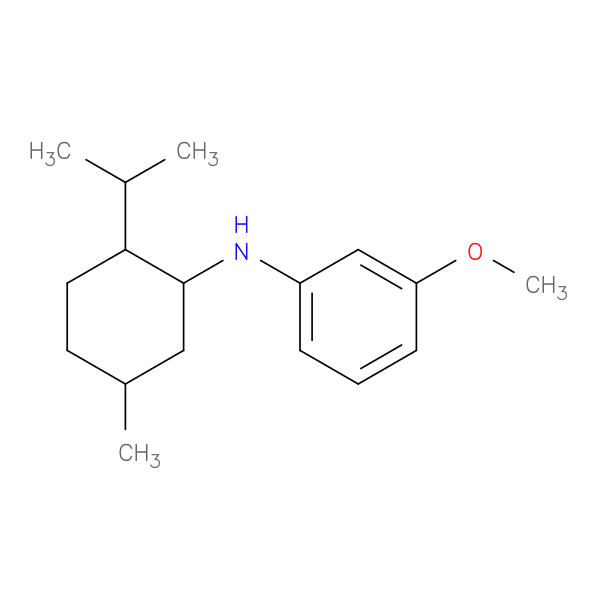 3-methoxy-N-[5-methyl-2-(propan-2-yl)cyclohexyl]aniline