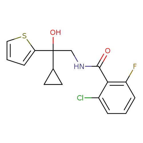 2-chloro-N-[2-cyclopropyl-2-hydroxy-2-(thiophen-2-yl)ethyl]-6-fluorobenzamide