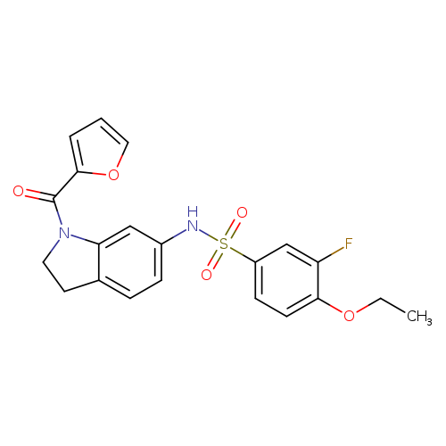 4-ethoxy-3-fluoro-N-[1-(furan-2-carbonyl)-2,3-dihydro-1H-indol-6-yl]benzene-1-sulfonamide