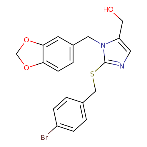 {1-[(2H-1,3-benzodioxol-5-yl)methyl]-2-{[(4-bromophenyl)methyl]sulfanyl}-1H-imidazol-5-yl}methanol