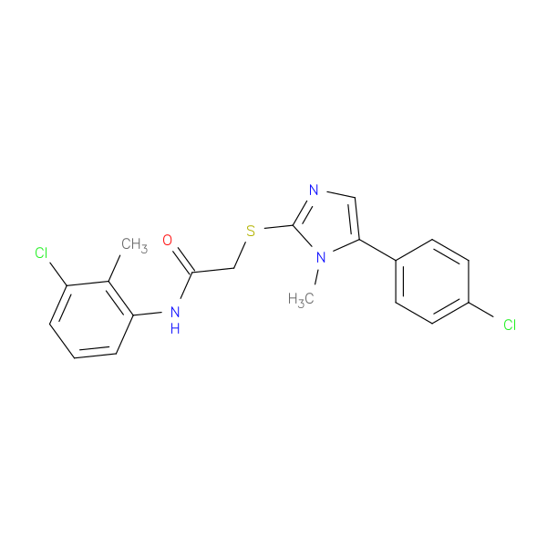 N-(3-chloro-2-methylphenyl)-2-{[5-(4-chlorophenyl)-1-methyl-1H-imidazol-2-yl]sulfanyl}acetamide