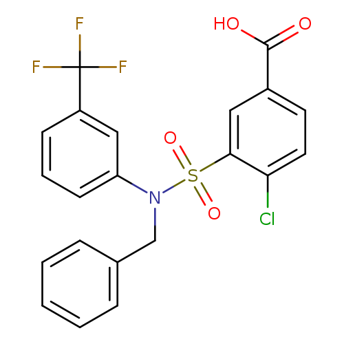 3-[Benzyl-(3-trifluoromethyl-phenyl)-sulfamoyl]-4-chloro-benzoic acid