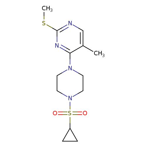 4-[4-(cyclopropanesulfonyl)piperazin-1-yl]-5-methyl-2-(methylsulfanyl)pyrimidine