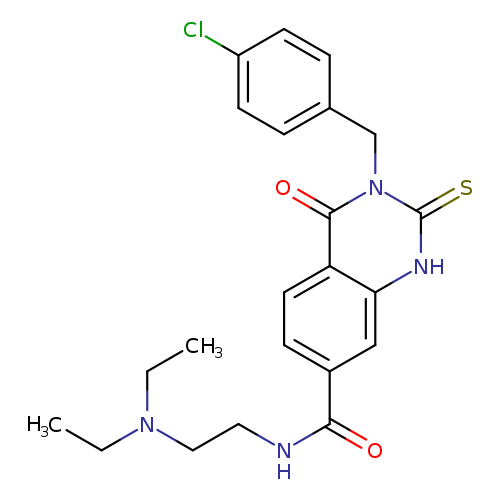 3-[(4-chlorophenyl)methyl]-N-[2-(diethylamino)ethyl]-4-oxo-2-sulfanylidene-1,2,3,4-tetrahydroquinazoline-7-carboxamide