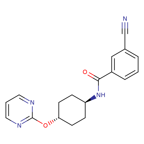 3-cyano-N-[(1r,4r)-4-(pyrimidin-2-yloxy)cyclohexyl]benzamide