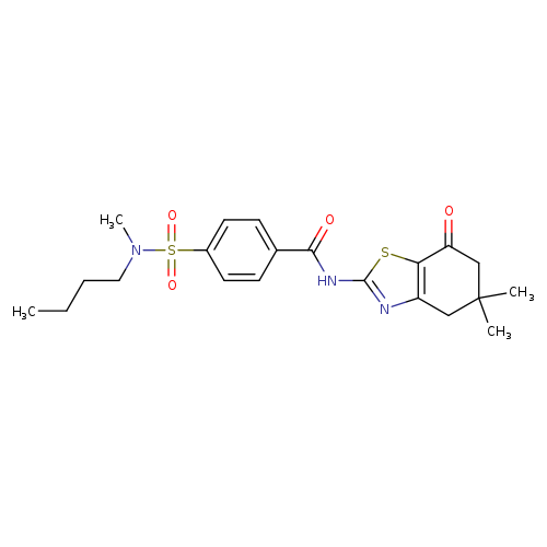 4-[butyl(methyl)sulfamoyl]-N-(5,5-dimethyl-7-oxo-4,5,6,7-tetrahydro-1,3-benzothiazol-2-yl)benzamide