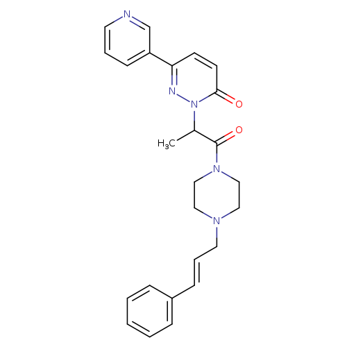 2-(1-oxo-1-{4-[(2E)-3-phenylprop-2-en-1-yl]piperazin-1-yl}propan-2-yl)-6-(pyridin-3-yl)-2,3-dihydropyridazin-3-one