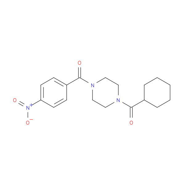 1-cyclohexanecarbonyl-4-(4-nitrobenzoyl)piperazine