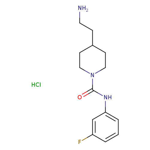 4-(2-aminoethyl)-N-(3-fluorophenyl)piperidine-1-carboxamide hydrochloride
