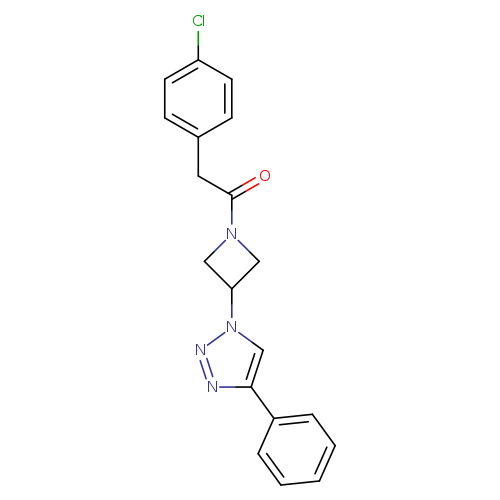 2-(4-chlorophenyl)-1-[3-(4-phenyl-1H-1,2,3-triazol-1-yl)azetidin-1-yl]ethan-1-one