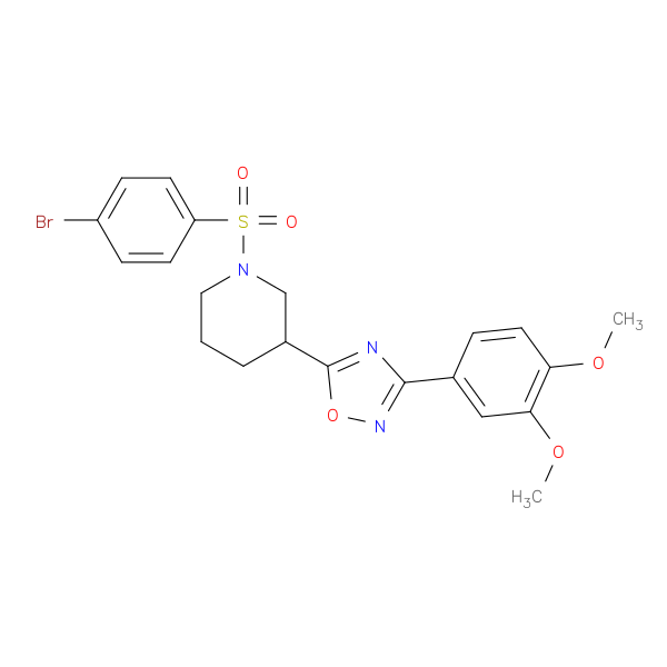 1-(4-bromobenzenesulfonyl)-3-[3-(3,4-dimethoxyphenyl)-1,2,4-oxadiazol-5-yl]piperidine