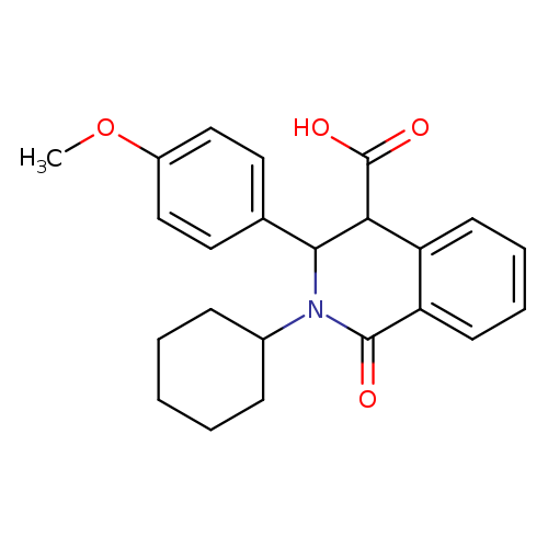 2-cyclohexyl-3-(4-methoxyphenyl)-1-oxo-1,2,3,4-tetrahydroisoquinoline-4-carboxylic acid