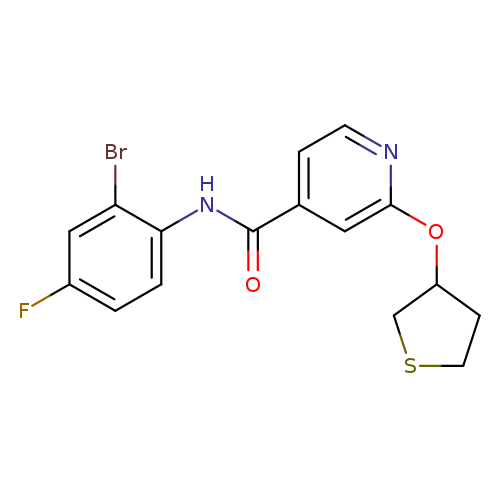 N-(2-bromo-4-fluorophenyl)-2-(thiolan-3-yloxy)pyridine-4-carboxamide