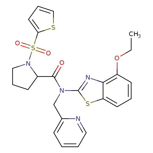 N-(4-ethoxy-1,3-benzothiazol-2-yl)-N-[(pyridin-2-yl)methyl]-1-(thiophene-2-sulfonyl)pyrrolidine-2-carboxamide
