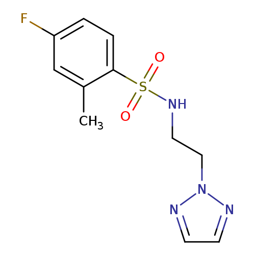 4-fluoro-2-methyl-N-[2-(2H-1,2,3-triazol-2-yl)ethyl]benzene-1-sulfonamide