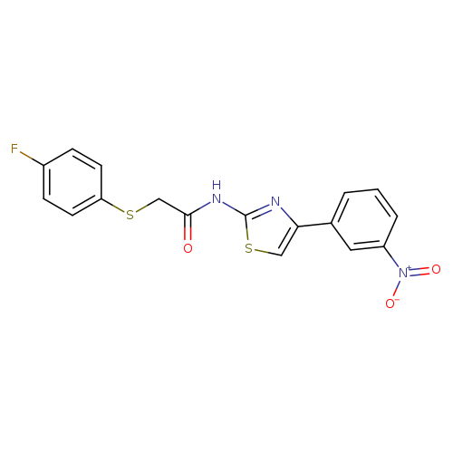 2-[(4-fluorophenyl)sulfanyl]-N-[4-(3-nitrophenyl)-1,3-thiazol-2-yl]acetamide