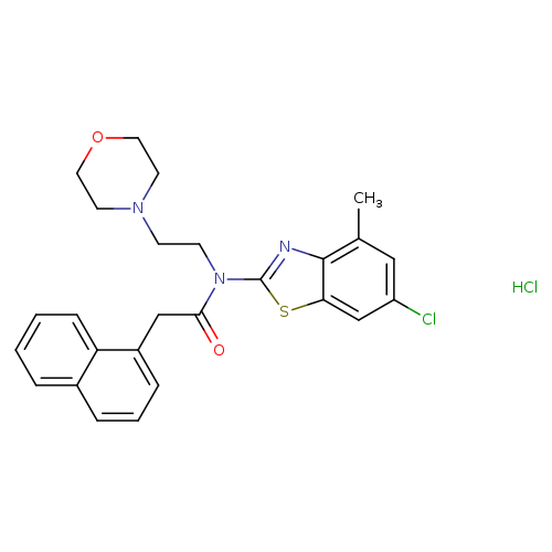 N-(6-chloro-4-methyl-1,3-benzothiazol-2-yl)-N-[2-(morpholin-4-yl)ethyl]-2-(naphthalen-1-yl)acetamide hydrochloride
