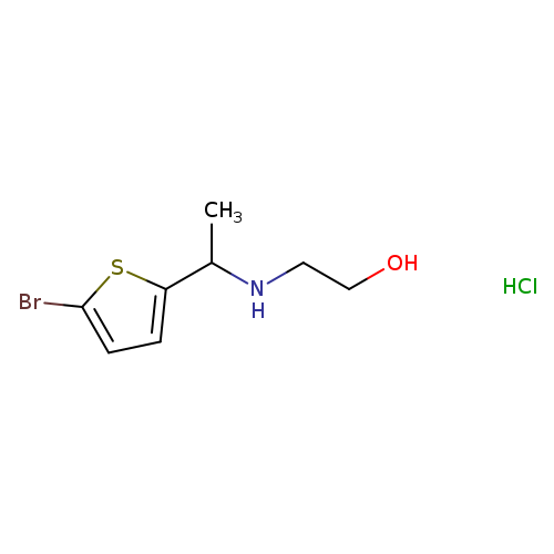 2-{[1-(5-bromothiophen-2-yl)ethyl]amino}ethan-1-ol hydrochloride