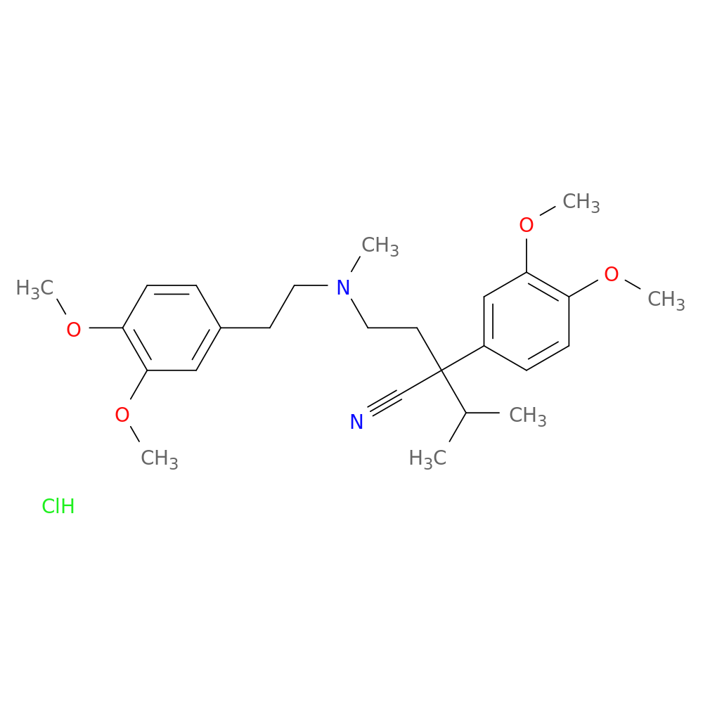 4-[(3,4-Dimethoxyphenethyl)methylamino]-2-(3,4-dimethoxyphenyl)-2-isopropylbutyronitrile monohydrochloride