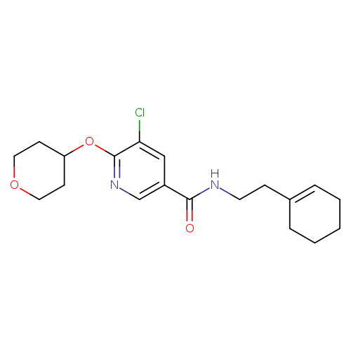 5-chloro-N-[2-(cyclohex-1-en-1-yl)ethyl]-6-(oxan-4-yloxy)pyridine-3-carboxamide