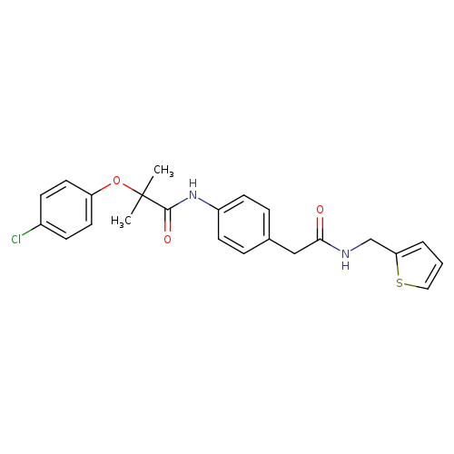 2-(4-chlorophenoxy)-2-methyl-N-[4-({[(thiophen-2-yl)methyl]carbamoyl}methyl)phenyl]propanamide