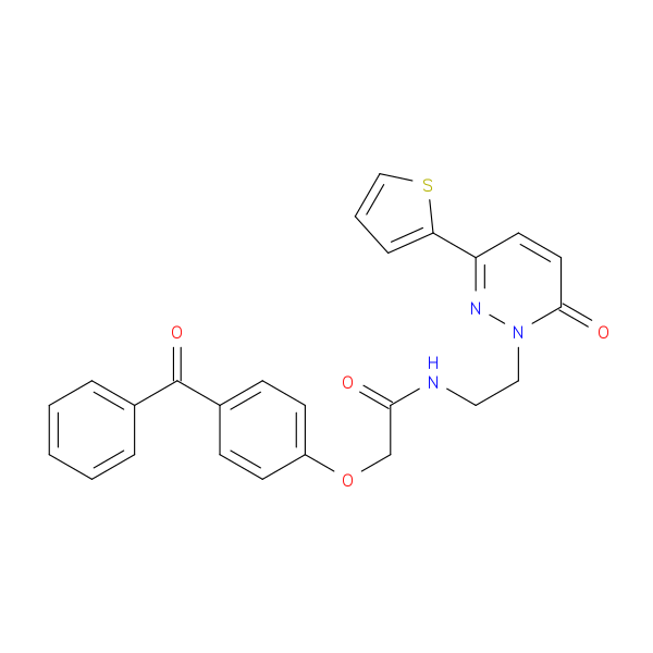 2-(4-benzoylphenoxy)-N-{2-[6-oxo-3-(thiophen-2-yl)-1,6-dihydropyridazin-1-yl]ethyl}acetamide