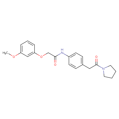 2-(3-methoxyphenoxy)-N-{4-[2-oxo-2-(pyrrolidin-1-yl)ethyl]phenyl}acetamide