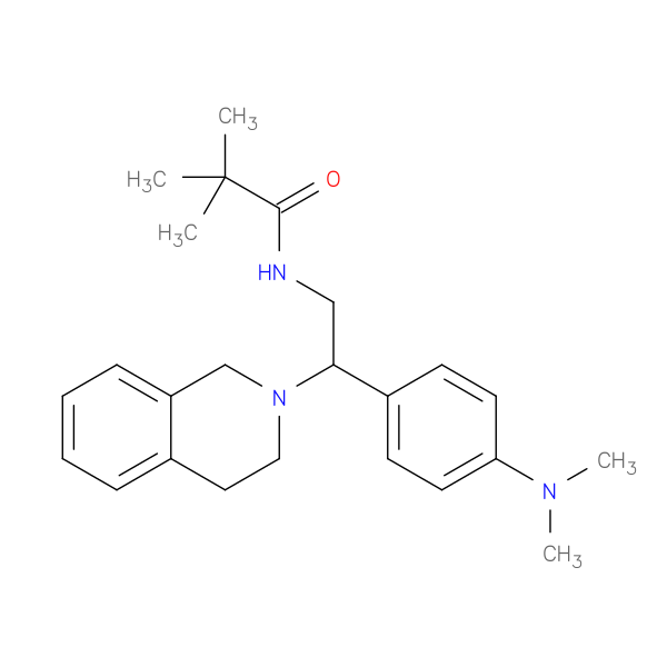 N-{2-[4-(dimethylamino)phenyl]-2-(1,2,3,4-tetrahydroisoquinolin-2-yl)ethyl}-2,2-dimethylpropanamide