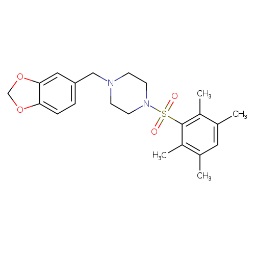 1-[(2H-1,3-benzodioxol-5-yl)methyl]-4-(2,3,5,6-tetramethylbenzenesulfonyl)piperazine