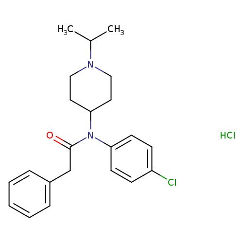 N-(4-chlorophenyl)-N-(1-isopropyl-4-piperidyl)phenylacetamide monohydrochloride