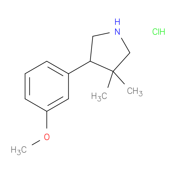 4-(3-methoxyphenyl)-3,3-dimethylpyrrolidine hydrochloride