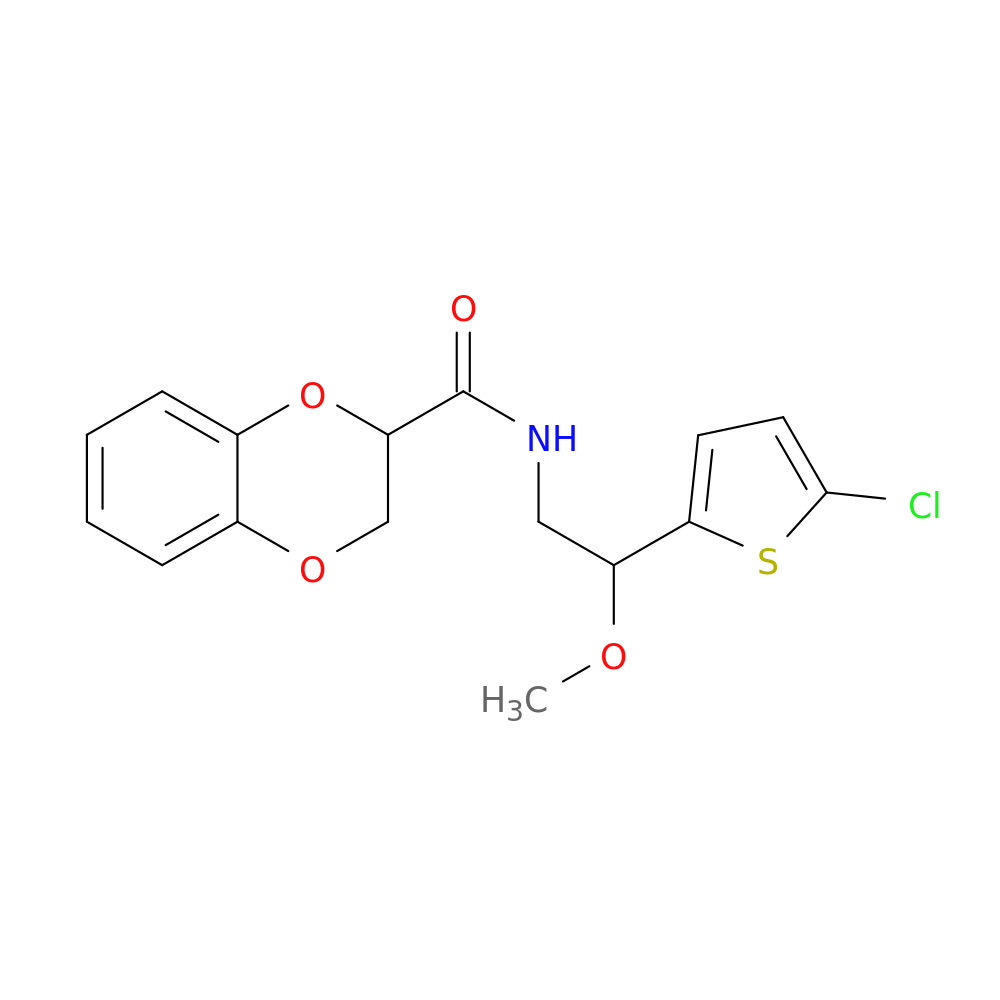 N-[2-(5-chlorothiophen-2-yl)-2-methoxyethyl]-2,3-dihydro-1,4-benzodioxine-2-carboxamide