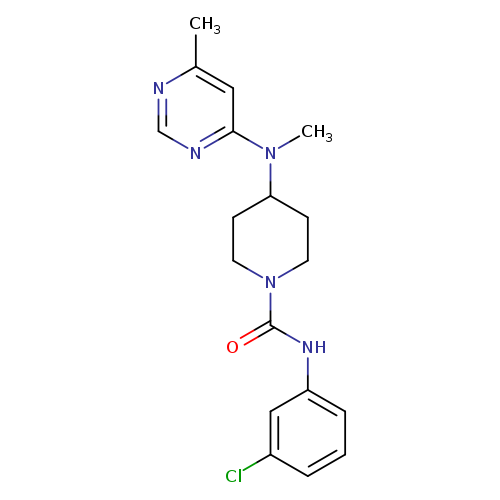 N-(3-chlorophenyl)-4-[methyl(6-methylpyrimidin-4-yl)amino]piperidine-1-carboxamide
