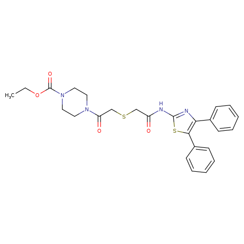 ethyl 4-[2-({[(4,5-diphenyl-1,3-thiazol-2-yl)carbamoyl]methyl}sulfanyl)acetyl]piperazine-1-carboxylate