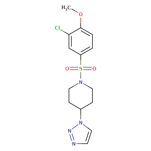 1-(3-chloro-4-methoxybenzenesulfonyl)-4-(1H-1,2,3-triazol-1-yl)piperidine