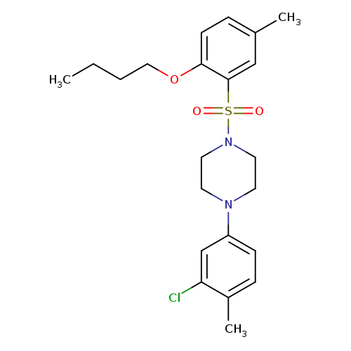 1-(2-butoxy-5-methylbenzenesulfonyl)-4-(3-chloro-4-methylphenyl)piperazine