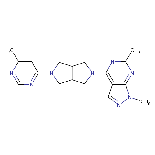 4-(5-{1,6-dimethyl-1H-pyrazolo[3,4-d]pyrimidin-4-yl}-octahydropyrrolo[3,4-c]pyrrol-2-yl)-6-methylpyrimidine