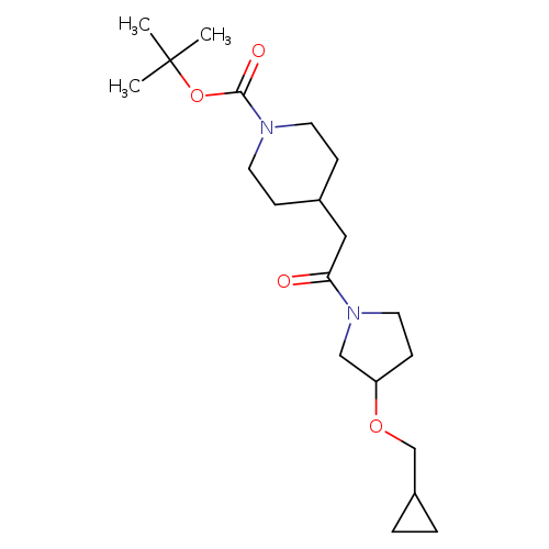 tert-butyl 4-{2-[3-(cyclopropylmethoxy)pyrrolidin-1-yl]-2-oxoethyl}piperidine-1-carboxylate