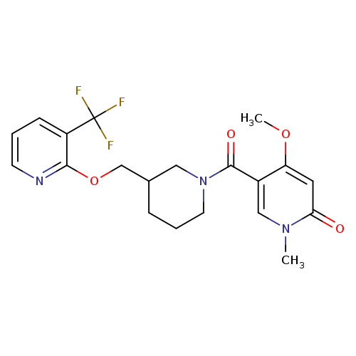 4-methoxy-1-methyl-5-[3-({[3-(trifluoromethyl)pyridin-2-yl]oxy}methyl)piperidine-1-carbonyl]-1,2-dihydropyridin-2-one