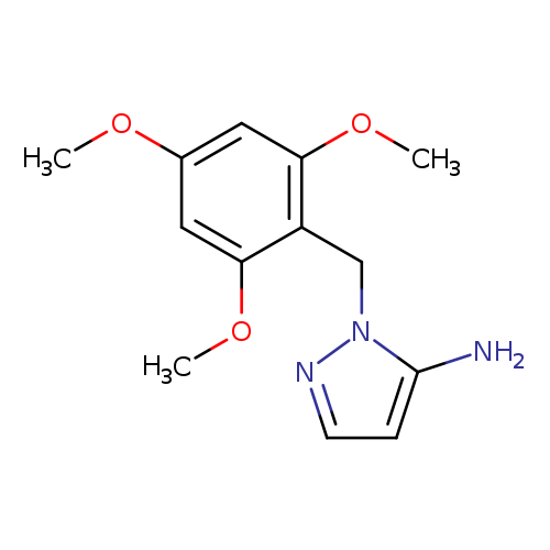 1-[(2,4,6-trimethoxyphenyl)methyl]-1H-pyrazol-5-amine