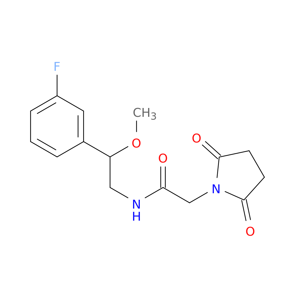 2-(2,5-dioxopyrrolidin-1-yl)-N-[2-(3-fluorophenyl)-2-methoxyethyl]acetamide