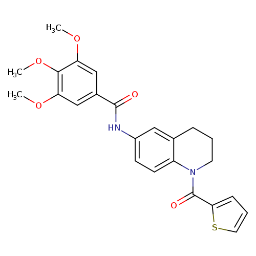 3,4,5-trimethoxy-N-[1-(thiophene-2-carbonyl)-1,2,3,4-tetrahydroquinolin-6-yl]benzamide