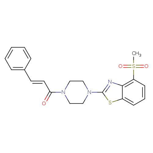 (2E)-1-[4-(4-methanesulfonyl-1,3-benzothiazol-2-yl)piperazin-1-yl]-3-phenylprop-2-en-1-one
