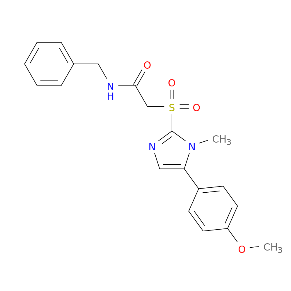 N-benzyl-2-{[5-(4-methoxyphenyl)-1-methyl-1H-imidazol-2-yl]sulfonyl}acetamide